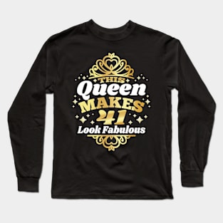 This Queen Makes 41 Look Fabulous 41st Birthday 1981 Long Sleeve T-Shirt